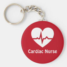 Corazón cardiaco de la enfermera con llavero del r