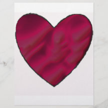 Corazón carmesí del amor flyer personalizado