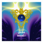 CORAZÓN CÉLTICO, azul brillante, violeta púrpura Comunicado Personalizado
