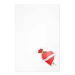 Corazón color de rosa del tiro papeleria