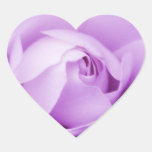 Corazón color de rosa púrpura del sello del sobre  pegatina de corazon personalizadas