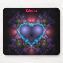 Corazón colorido Mousepad Tapetes De Ratón