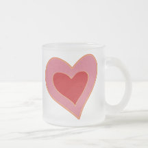 Corazón colorido taza