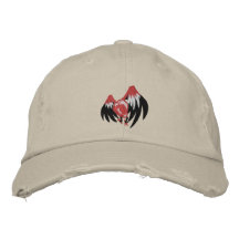 Corazón con alas gótico punky PEQUEÑO Gorra Bordada