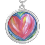 Corazón con el collar de la plata de la esperanza