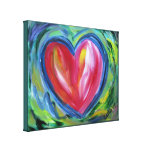 Corazón con la pintura del arte de la pintura de l impresiones en lona estiradas