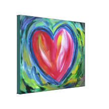 Corazón con la pintura del arte de la pintura de l impresiones en lona estiradas