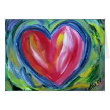 Corazón con la tarjeta de la esperanza