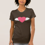 Corazón con las alas camisetas