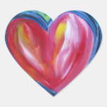 Corazón con las etiquetas de pintura del arte de l