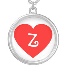 Corazón con monograma rojo llano pendientes personalizados