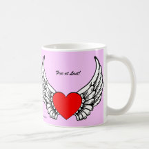 Corazón de alas rojas 3 tazas de café
