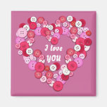 Corazón de Buttonised Imanes Para Frigoríficos