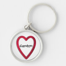Corazón de Carolyn Llavero Personalizado