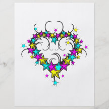 Corazón de CMYK del gráfico del estilo del tatuaje Tarjeta Publicitaria