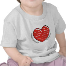 corazón de dia de las madres camisetas