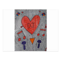 Corazón de DJ Postales