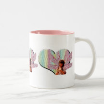 Corazón de hadas taza