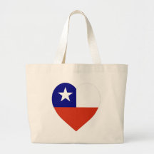 Corazón de la bandera de Chile Bolsas