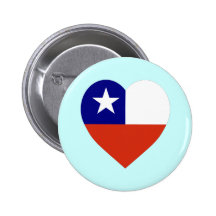 Corazón de la bandera de Chile Pins