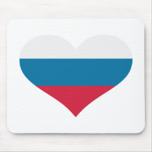 Corazón de la bandera de Eslovenia Alfombrillas De Raton