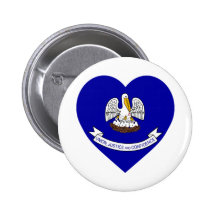 Corazón de la bandera de Luisiana Pin
