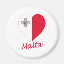 Corazón de la bandera de Malta Iman De Nevera