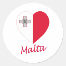 Corazón de la bandera de Malta Pegatinas