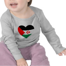 Corazón de la bandera de Western Sahara Camiseta