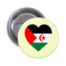 Corazón de la bandera de Western Sahara Pin