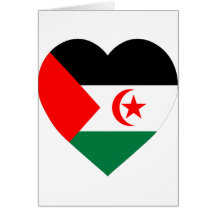 Corazón de la bandera de Western Sahara Felicitación
