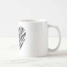 Corazón de la cebra taza de café