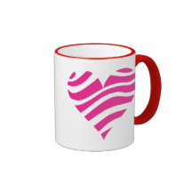 Corazón de la cebra tazas