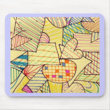 Corazón de la diversión en Mousepad azul Tapete De Ratones