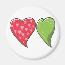 Corazón de la envidia iman de nevera