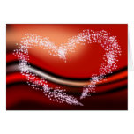 Corazón de la estrella en rojo felicitación