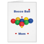 Corazón de la mamá de la bola de Bocce Tarjeton