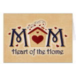 Corazón de la MAMÁ de la tarjeta casera