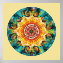 Corazón de la mandala 4 de la entrega poster