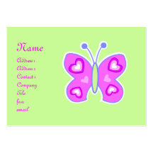 corazón de la mariposa tarjeta de visita
