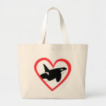 Corazón de la orca bolsa de mano