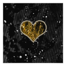 Corazón de la perla del oro fotografía  