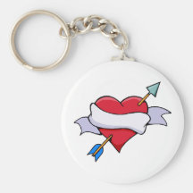Corazón de la tarjeta del día de San Valentín del  Llaveros