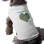 Corazón de la tela escocesa prenda mascota