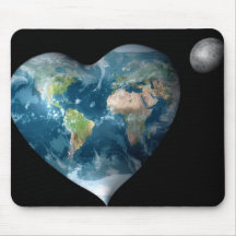 Corazón de la tierra alfombrilla de ratón
