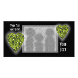 Corazón de la verde lima. Diseño modelado del cora Tarjetas Personales Con Fotos