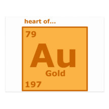 Corazón de oro tarjeta postal