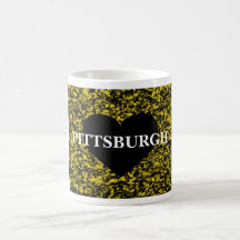 Corazón de Pittsburgh Tazas