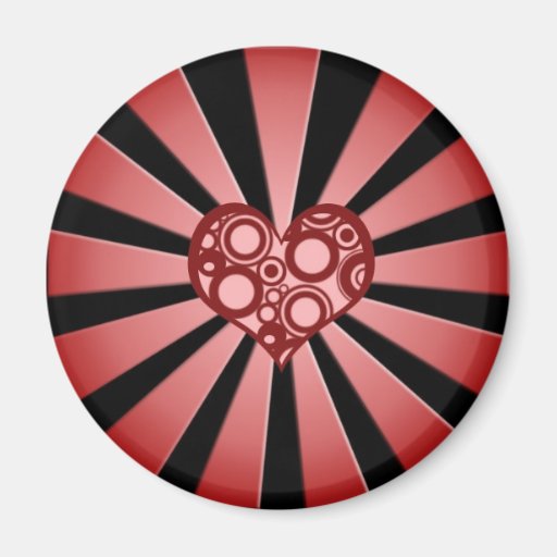 Corazón de Starburst Imán De Nevera