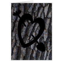 Corazón de un árbol tarjeton